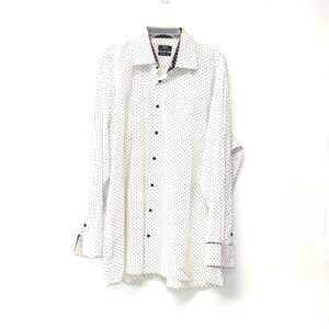 Steven Land shirt modern fit long sleeves polka dot   Size: XXL